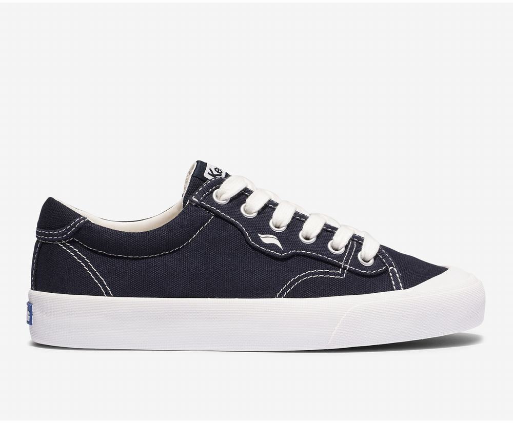 Women's Keds Crew Kick 75 Feat Organic Cotton Sneakers Navy 9704258PI - South Africa